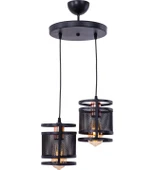 Eskitme/Siyah Boyalı Modern Avize - 1