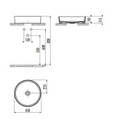 Creavit Loop Ø 45 cm Set Üstü Çanak Lavabo Cappucino Mat LP145 - 2