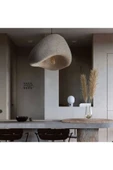 Modern Tasarım Beton Avize İskandinav 350mm Çap Antrasit Gri - 3