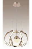 Nilüfer 3 Renk Gold ( Sarı Beyaz ve Gün Işığı ) Luxury Led Kristal Taşlı Avize - 2