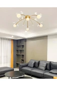 Ivy 6 Lı Plafonyer Sarı Salon Avize - 1