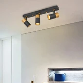 Üçlü Modern Siyah Gold Spot Avize - 1