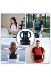 Dik Duruş Durma Ortopedik Bel Ve Sırt Destek Korsesi Medikal Kamburluk Önleyici Sırt Omuz Korsesi thumbnail 4