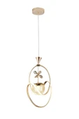 Badem Modern Sarkıt Led Avize 3 Renk Toplu Kelebek Taşlı Gold Kaplamalı - 6