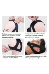 Horlama Önleyici Çene Bandı Uyku Apnesi Aparatı Kafa Bandı Uyku Maskesi thumbnail 1