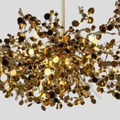 Modern Tekli Pullu Altın Renkli Sarkıt Avize - 4