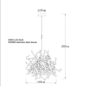 Modern Tekli Pullu Altın Renkli Sarkıt Avize - 5