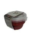 Hobby Life Tick Tock Hava Sızdırmaz Saklama Kabı 3'lü Set 3 x 250 ML Kırmızı - 3