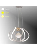 Kavis Modeli Mat Beyaz Tek Toplu 3 Renk Modüllü Ledli Avize thumbnail 3