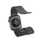 Apple Watch 10 46mm Raptic Classic Plus Serisi Magnetik Metal Hasır Kordon - 2