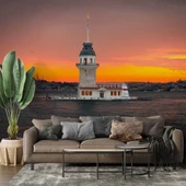 İstanbul Günbatımı Kızkulesi Manzaralı Duvar Kağıdı thumbnail 1