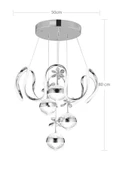 Modern Dört Toplu Üç Renkli Gold Sarkıt Led Avize - 2