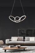 Modern Tekli Spor Üç Renkli Gold Sarkıt Led Avize - 1