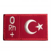 KIRMIZI BEYAZ KAN GRUBU PACTH (90X50MM) 0 RH(+) - 1