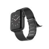 Apple Watch 10 42mm Raptic Classic Plus Serisi Magnetik Metal Hasır Kordon - 1