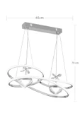 Yeni Nesil Kıvrımlı İki Toplu Üç Renkli Gold Yemek Odası Led Avize - 2