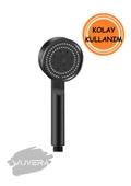 Wuvera Turbo Fan 5 Fonksiyonlu Su Tasarruflu Duş Başlığı – Yüksek Basınç ve Ayarlanabilir Akış thumbnail 3