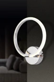 Luxury Yuvarlak Üç Renkli Krom Ledli Aplik ve Led Aplik - 1