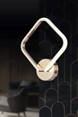 Luxury Kare Üç Renkli Gold Ledli Aplik ve Led Aplik - 1