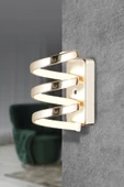 Modern Burgulu Üç Renkli Gold Ledli Aplik ve Led Aplik - 1