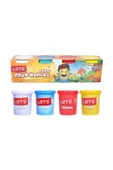4`lü Ana Renk Oyun Hamuru 560 gr Lets Oyun Hamur Seti 4 Renk 140grx4 - 1