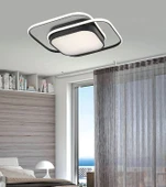 İkili Kare Led Plafonyer Avize Üç Renkli Siyah Renkli ve Ledli Avize - 1