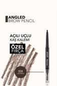 İki Uçlu Açılı Kaş Kalemi ve Kaş Fırçası (Koyu Kahve) - Angled Brow Pencil - 004 - 8690604572069 - 5