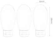 Seyahat Tipi Doldurulabilir Krem Şampuan Kutusu 3 lü Set - 5