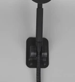 Yapışkanlı Duş Başlığı Tutucu Ayarlı Askılı Siyah thumbnail 2