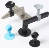 Vantuzlu Geçmeli Kapı Kolu Stoper 4lü Set Beyaz - 5