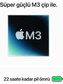Apple MacBook Pro M3 8GB 512GB SSD macOS 14" Taşınabilir Bilgisayar Uzay Grisi MTL73TU/A - 4