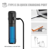 Eastpower ÖN FAR LW-F800 900LM USB IP65 SU GEÇİRMEZ - Siyah - 4