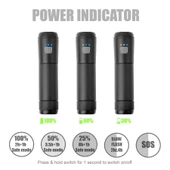 Eastpower ÖN FAR LW-F800 900LM USB IP65 SU GEÇİRMEZ - Siyah - 3