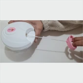 Paslanmaz Üç Bıçaklı İpli Soğan Patates Biber Domates Püre Kesme Yapma El Rondosu Aparatı Haznesi - 4