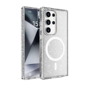 Galaxy S25 Ultra Kılıf M-safe Şarj Özellikli Parlayan Simli Saydam Renkli Zore Allstar Kapak - 1