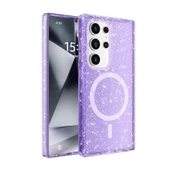 Galaxy S25 Ultra Kılıf M-safe Şarj Özellikli Parlayan Simli Saydam Renkli Zore Allstar Kapak - 2