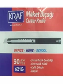 Kraf 621g Çelik Gövdeli Maket Bıçağı Falçata 30 Adet - 4