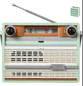 ® Icons Retro Radyo 10334 - Vintage Transistörlü Radyo Meraklısı Yetişkinler için Müzik Temalı Dekor - 5