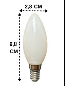 (10 Adet) Heka 6W (51W) 3000K (Günışığı) E14 Duylu (İnce Duy) Soft Mum Ampul thumbnail 3