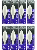 (8 Adet) Heka 6W (51W) 3000K (Günışığı) E14 Duylu (İnce Duy) Soft Mum Ampul thumbnail 1