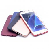 Samsung Galaxy S7 Edge Kılıf Metal Kamera Korumalı Ultra İnce Kapak - 4