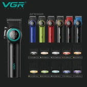 001 Profesyonel Berberler Için Karbon Çelik Bıçak Saç Kesme Makinesi 9000rpm, Led Ekran - 8