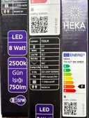 (6 Adet) Heka 8W (57W) 2500K (Günışığı) E27 Duylu (Kalın Duy) Çubuk Led Ampul - 4