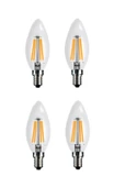 Lambam rustik led ampul 4w gün ışığı 3200k 4 lü e14 duy - 1
