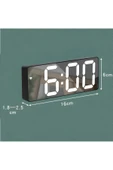 anaway Masa Saati Aynalı Termometre Alarm Takvimli Led Dijital Modern Ses kontrolü - 5