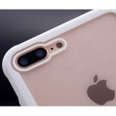 Apple iPhone 7 Plus Kılıf Arkası Şeffaf Cam Kenarları Airbag Silikon Kılıf - 7