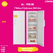 Altus AL 708 NE Yeni Ürün E Enerji 7Çekmeceli Derindondurucu - 1