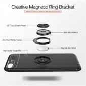 Apple iPhone 8 Plus Kılıf Manyetik Yüzüklü Soft Silikon Kapak - 8