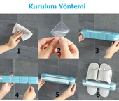 Banyo Terlik Tutucu - Kapı Arkası Pratik Raf - Terlik Tutucu - 2