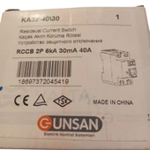 Günsan  Kaçak Akım Koruma Anahtarı AC Tip 6 kA 1P+N 30 mA 40A - 2